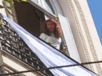 Cristina Kirchner salió al balcón de San José 1111 en el Día de la Memoria image