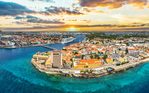 Willemstad, Curacao Sunrise Skyline Aerial